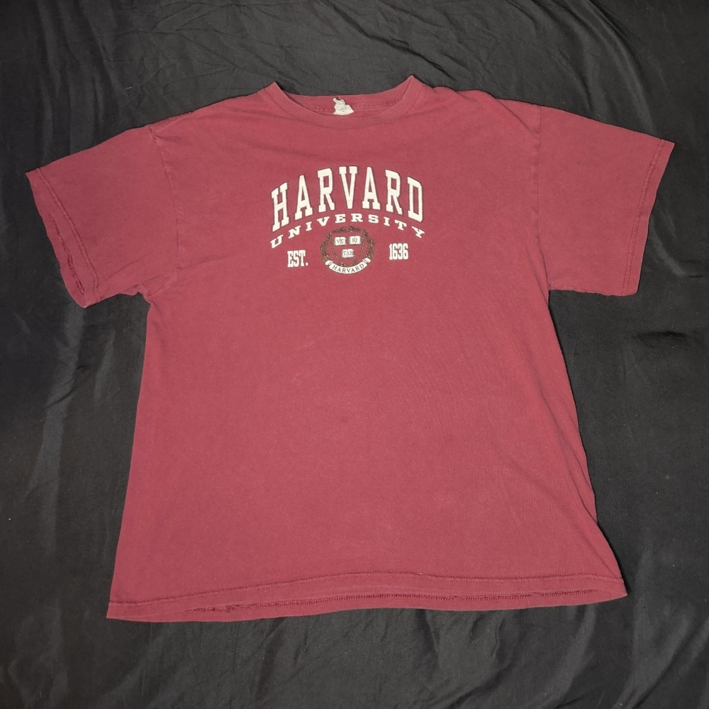 Harvard University Shirt Womens Large Maroon Short Sleeve